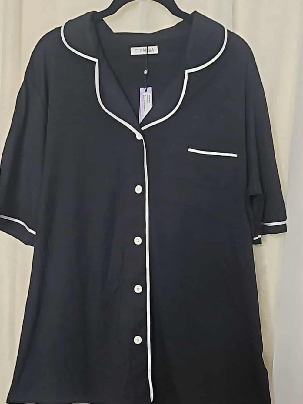 Bella Short Sleeve Top and Boxer Pajama Set from Cosabella - Picture 2 of 4